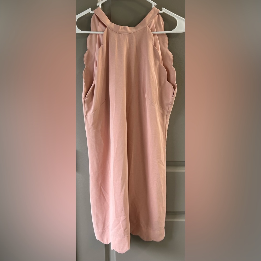 “Saved By The Dress” pink scallop dress
